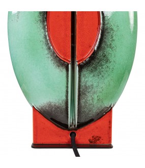 Lampe Vénus Rouge Céramique Emaillée H82cm