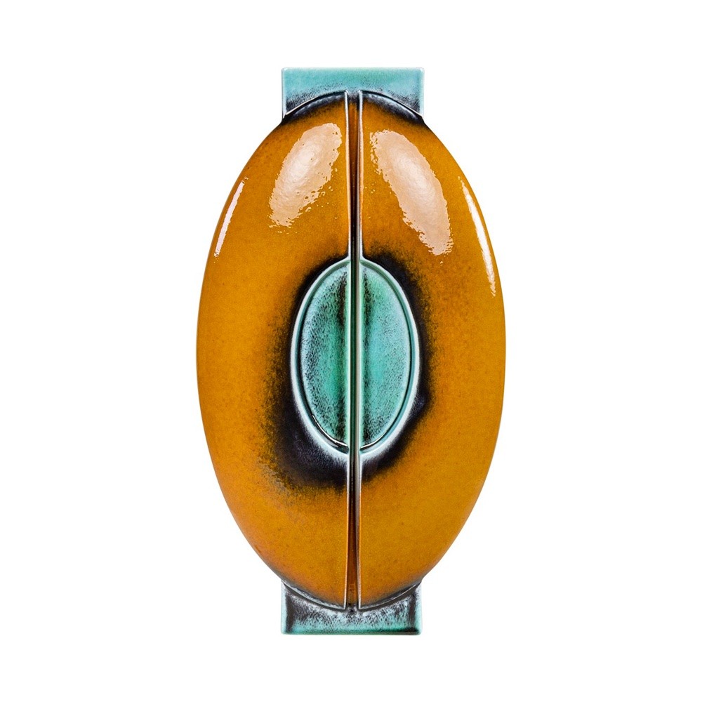 Vase Vénus Orange Céramique Emaillée H40cm