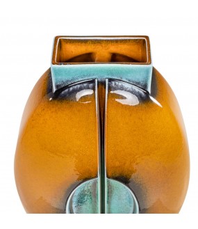 Vase Vénus Orange Céramique Emaillée H40cm