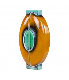 Glazed Ceramic Orange Venus Vase H40cm