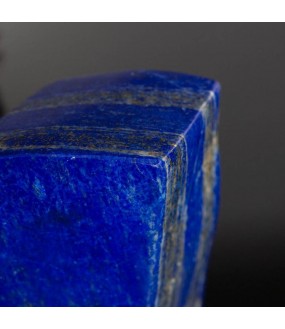 Lapis-lazuli (2,8 kg) on brass stand, one of its kind, coming from the north of Afghanistan
