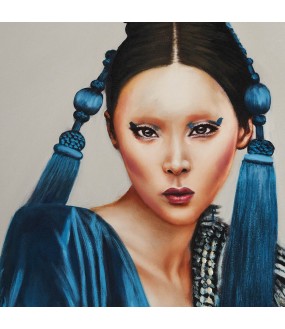 Lady In Blue Portrait H150x120cm