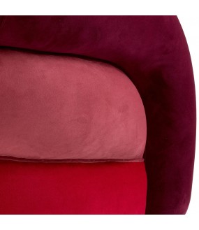 Swivel Michelin Lounge Chair, ruby velvet