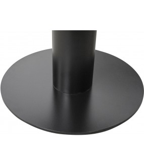 La table ronde Cabaret est une élégante table de bistro au style Moderniste en métal, acier et en verre