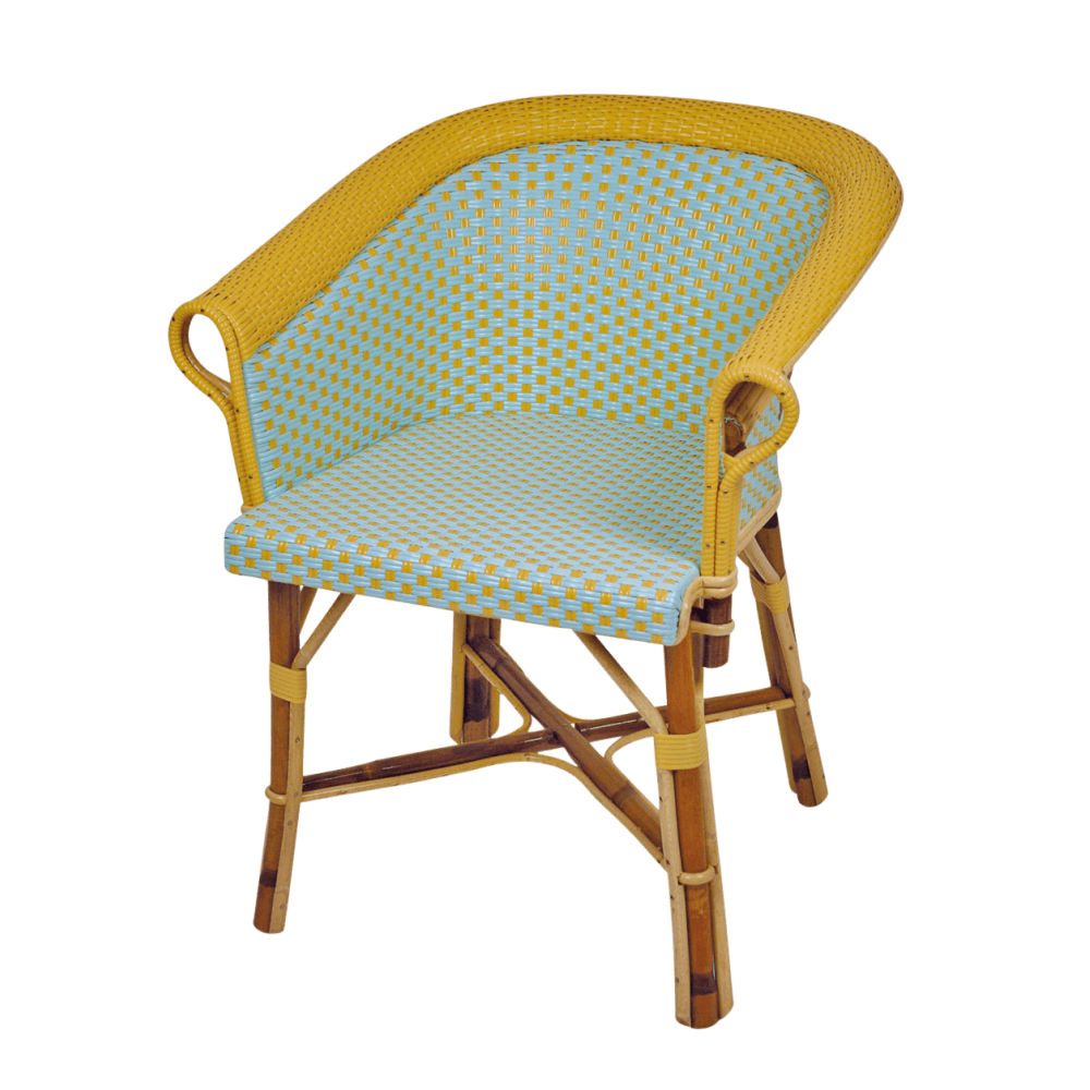 Rattan Armchair Fully Woven Backrest, Made On Demand