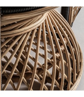Emmanuelle Chair Rattan and Polyester, H145cm