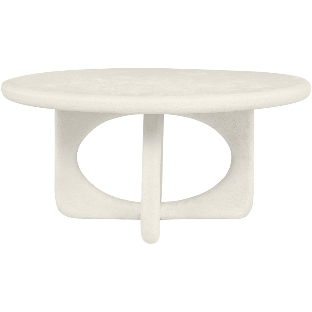 Round Coffee Table Ares ø90cm, Off White or Black