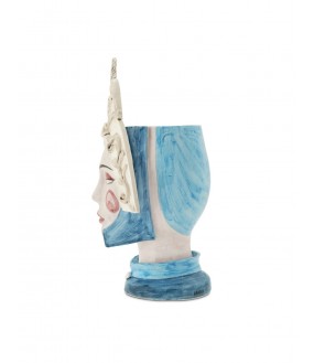 Vase en Céramique, Visage de Femme Maure Paladin