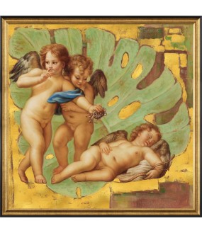 Gravure Putti Style Baroque Italienne, 2 tailles disponibles