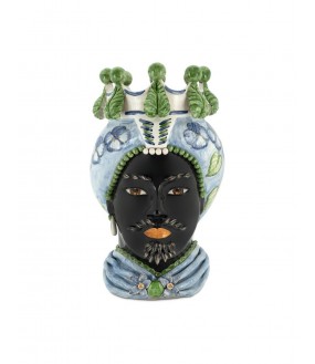 Ceramic Vase, Man Moor Blue and Lilac
