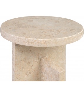 Cream Marble Pedestal Table