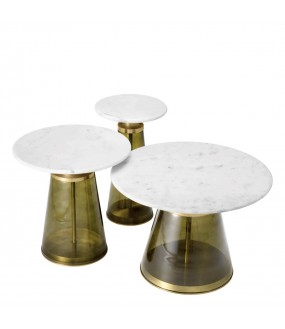 Set of 3 Pedestal Tables Glimpse