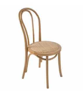 Bistro Style Chair Oak and Cane