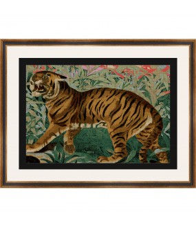 Set of two Engravings Leopard and Tiger 57x77cm