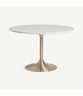 Gray Porcelain Round Dining Table Orion ø120cm