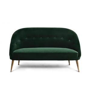 The Kelly sofa green velvet sofa, luxury movie star collection mid century design