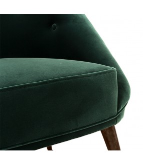 The kelly lounge chair, green velvet, luxury movie star collection mid century design
