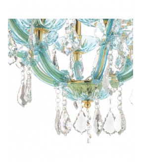 Turquoise Glass Chandelier
