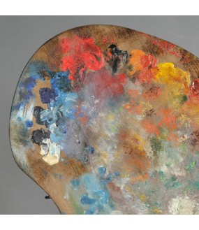 Painter's palette on Cézanne display - H60 cm
