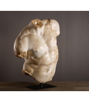 Huge Torso of Centaur handcrafted in patinated resin and aged by hand, Imitation marble