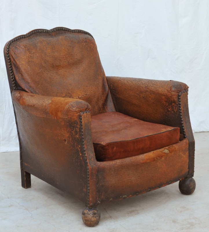 Vintage Club Armchair 1940s Antique Furniture 1930s 30s Authentic